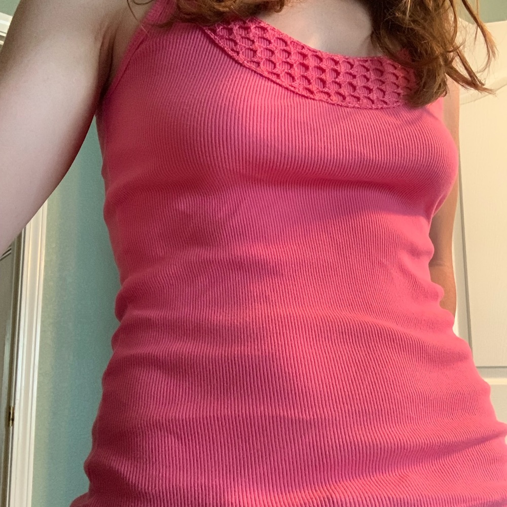 Hot Pink sparkle sequin tank top